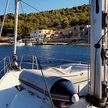 Yacht moorings in Koromasna Bay