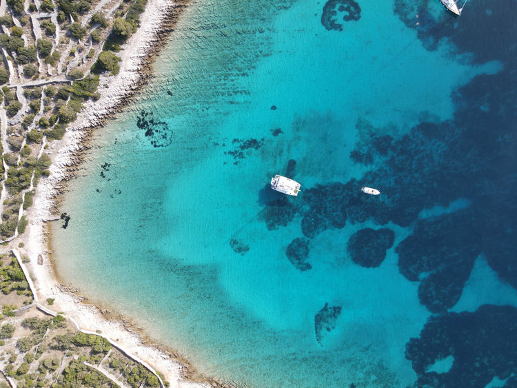 Yacht anchorage in Vela Nozdra Bay