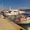 Yacht mooring at the city waterfront of Porec