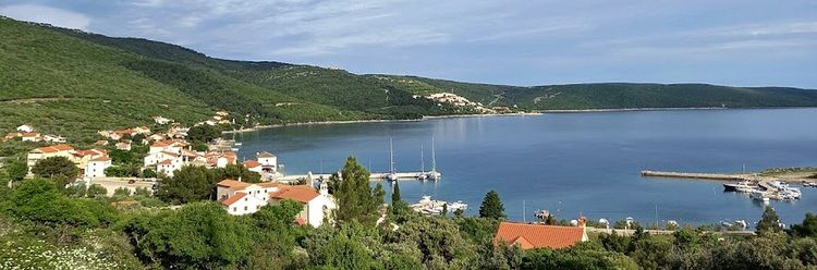 Yacht moorings in Martinscica harbor