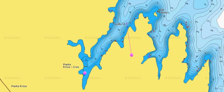 To open Navionics chart  of yacht anchorage in Ul Bay