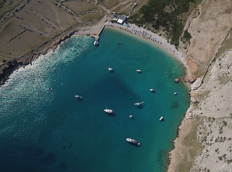 Yacht anchorage in Vela Luka