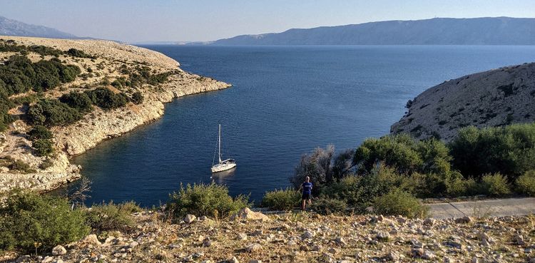 Yacht anchorage in Vela Draga Bay on the Goli Islands