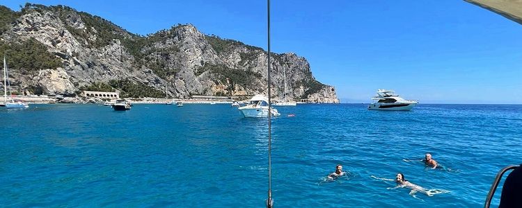 Yacht anchorage in Saraceni Bay