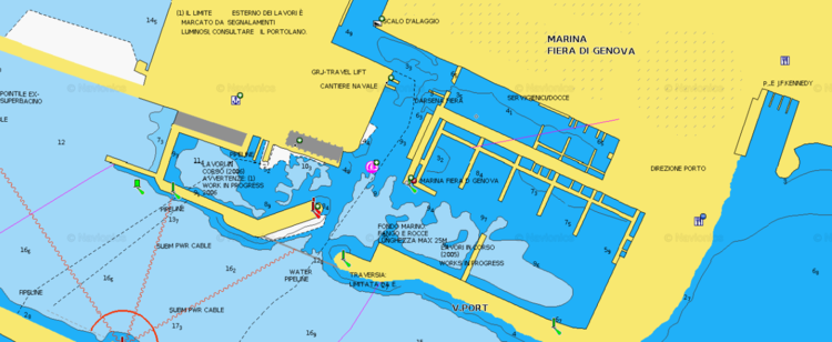 To open Navionics chart of Yacht Marina Fiera Genova