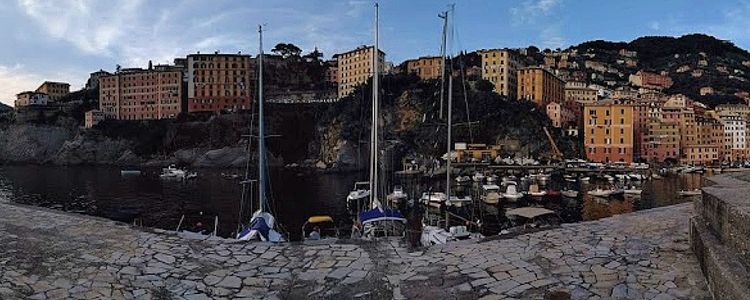 Yacht mooring in Camogli Fishport