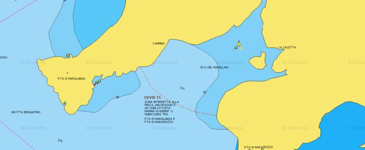 To open Navionics chart  of Yacht moorings in Maramoza Bay of Spezia Gulf