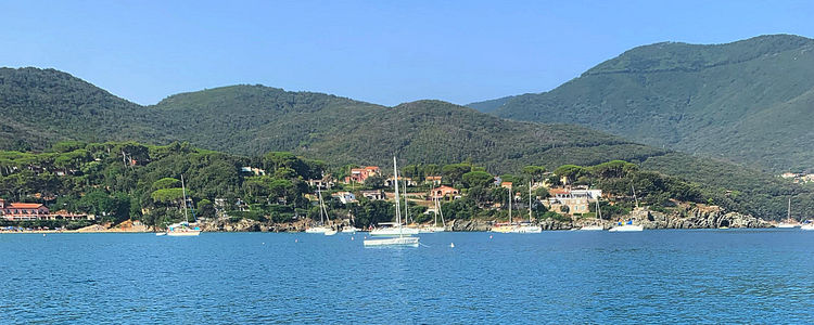 Yachts in Procchio Bay. Elba Island. Italy