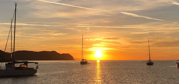 Yachts in Fetovaia Bay. Elba Island. Italy