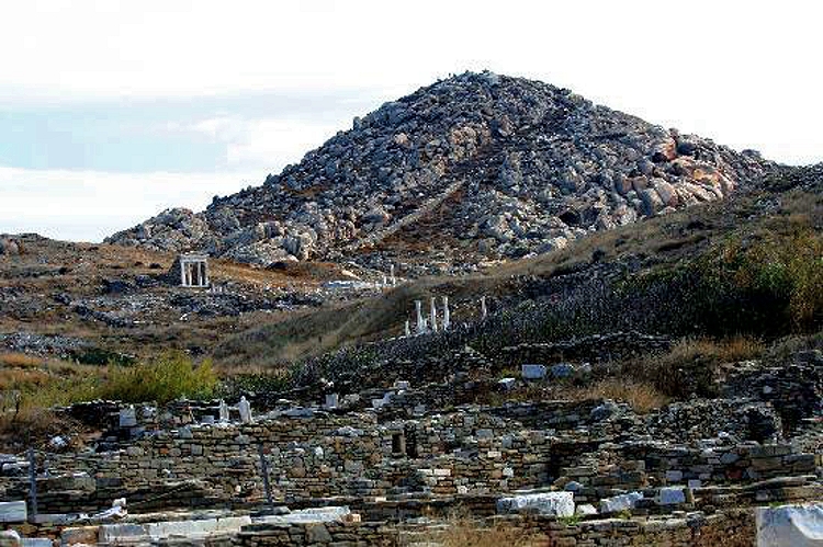 Mt Cynthus, seen from the Sacred Way