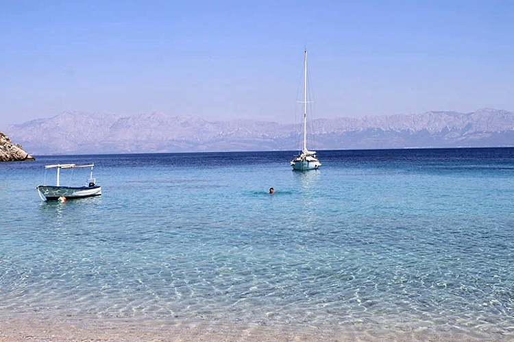 Meli beach – sandy beach on Cres, Croatia