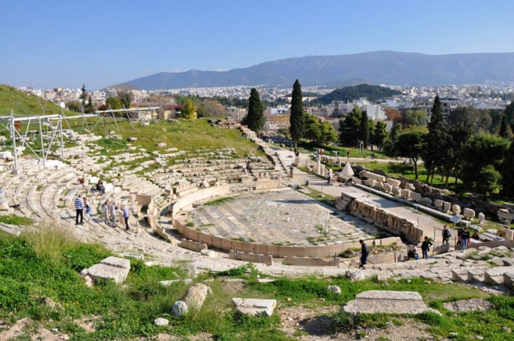 Theater of Dionysus (V century BC) in the southeastern part of the Acropolis