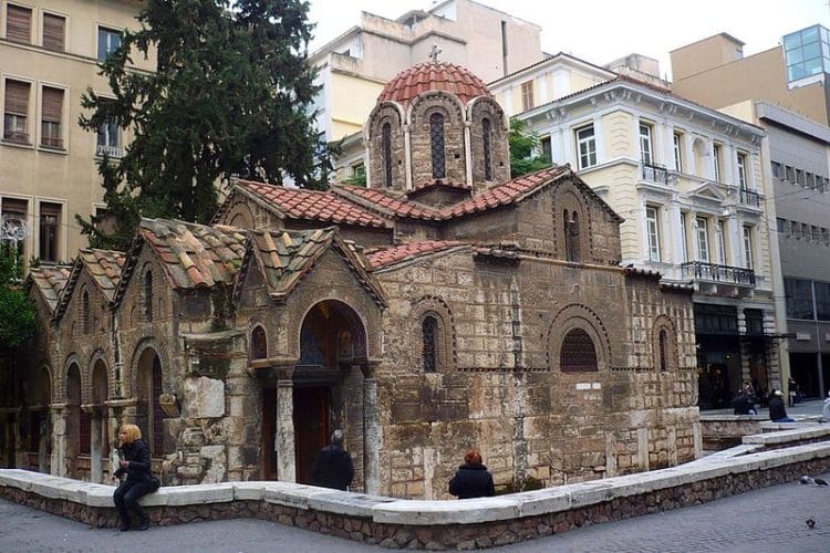 Panagia Kapnikarea Church on Ermu Street in downtown Athens