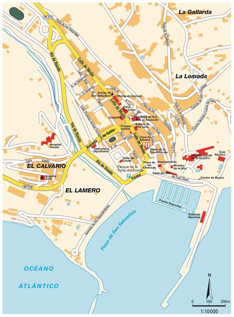 Plan of San Sebastian with sights