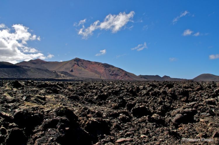 Lava fields in Timanfaya National Park