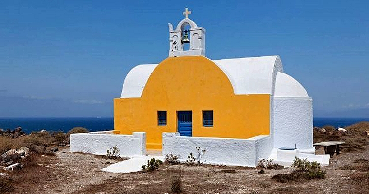 Agios Ioannis yellow chapel