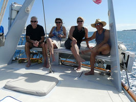 Guests enjoying the huge Aft-Deck