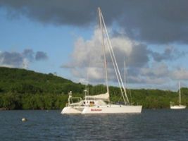 Anchored out in shimmering waters