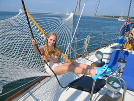 Relaxing in the hammock