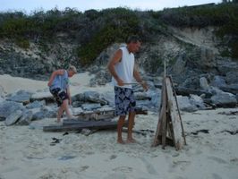 Beach Bonfire Building