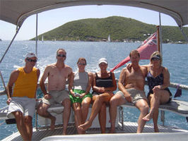 The unique aft deck seating and swim platform. A great place to relax either under sail or at anchor. Its provides so much space!