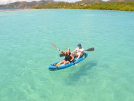 Kayaking in the crystal waters