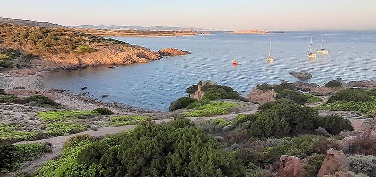 Yacht anchorage in Marinedda bay