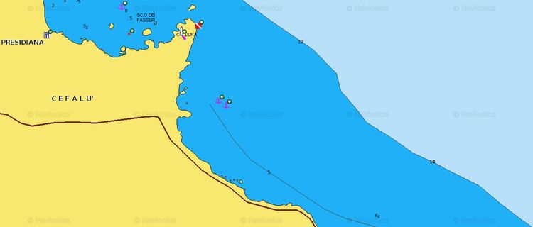 To open Navionics chart of Yacht anchorage at Kalura Beach