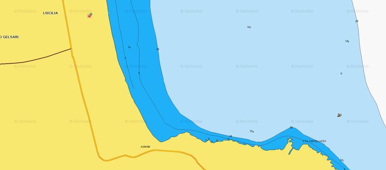 To open Navionics chart of Yacht anchorage at Agnone village