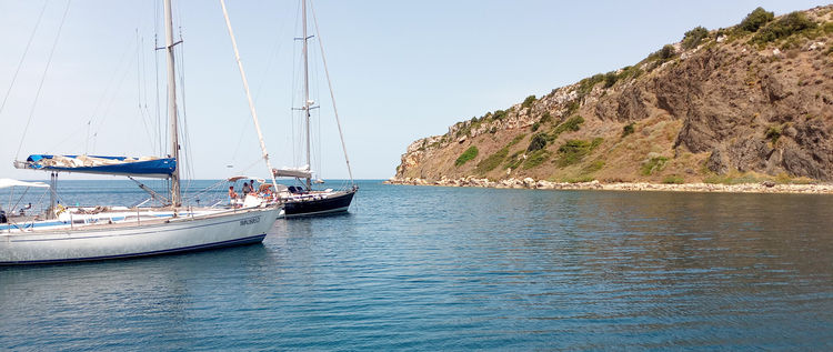 Yacht anchorage in Arcile baia