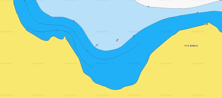 To open Navionics chart of Yacht anchorage in Arcile baia