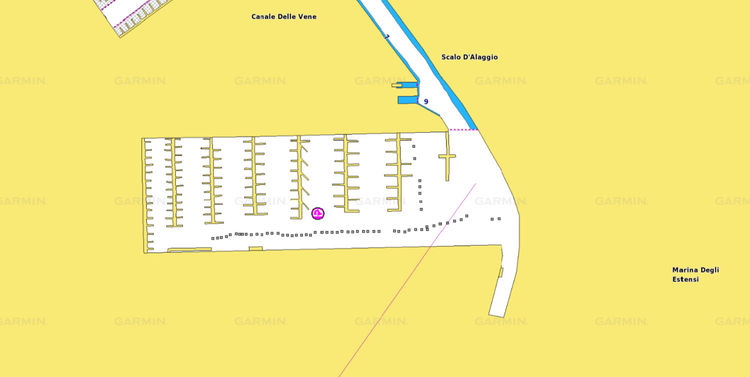 Map of Yacht Marina degli Estensi