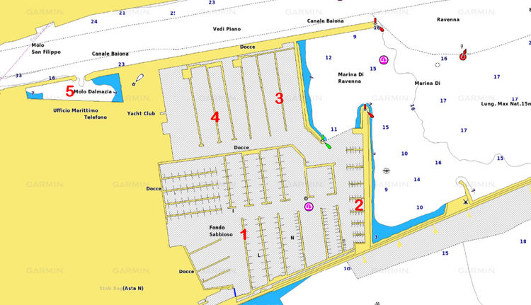 Map of Yacht Marina Marinara