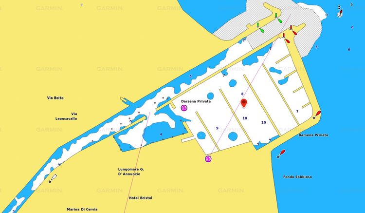 Map of Yacht Marina Cervia