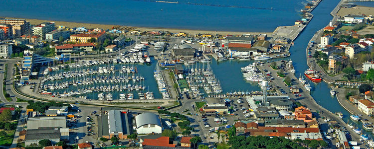 Yacht moorings in porto Cesenatico