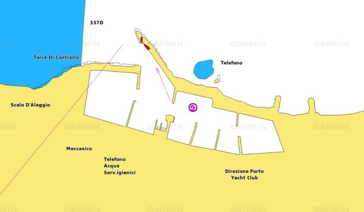 Map of Porto Vallugola Yacht Marina