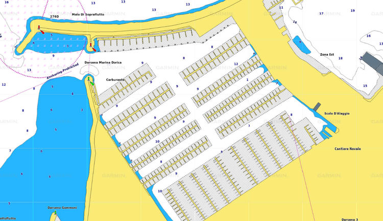 Map of Dorica Yacht Marina