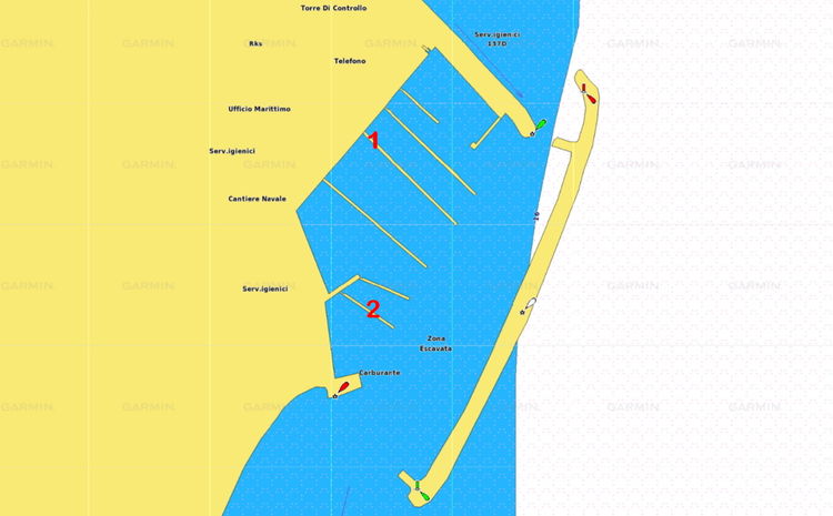 Map of Yacht mooring Porto Numana