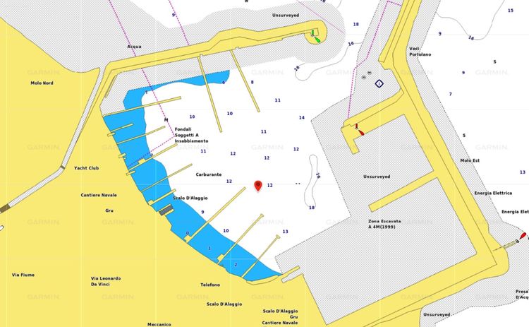 Map of Yacht mooring Porto Numana