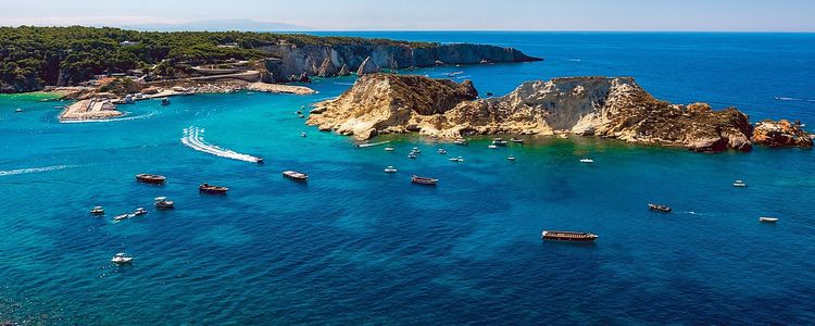 Yacht moorings in the Tremiti archipelago