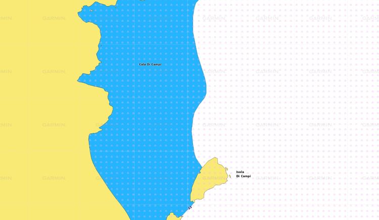 Map of Yacht anchorage in Campi Bay